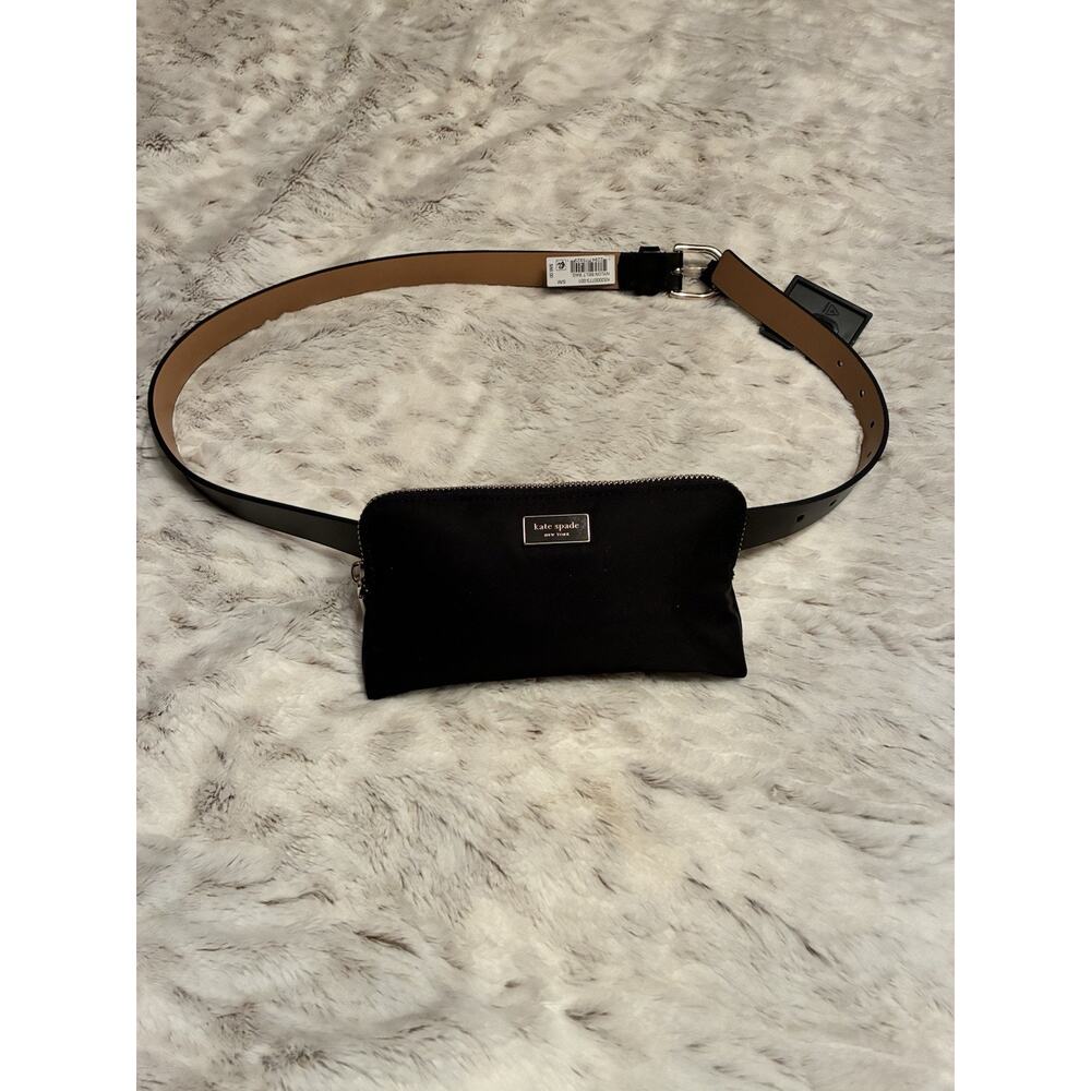 Kate Spade Nylon Women's Belt Bag - Black Leather adjustable straps